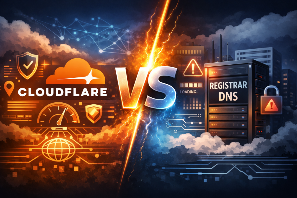 cloudflare vs registrar dns
